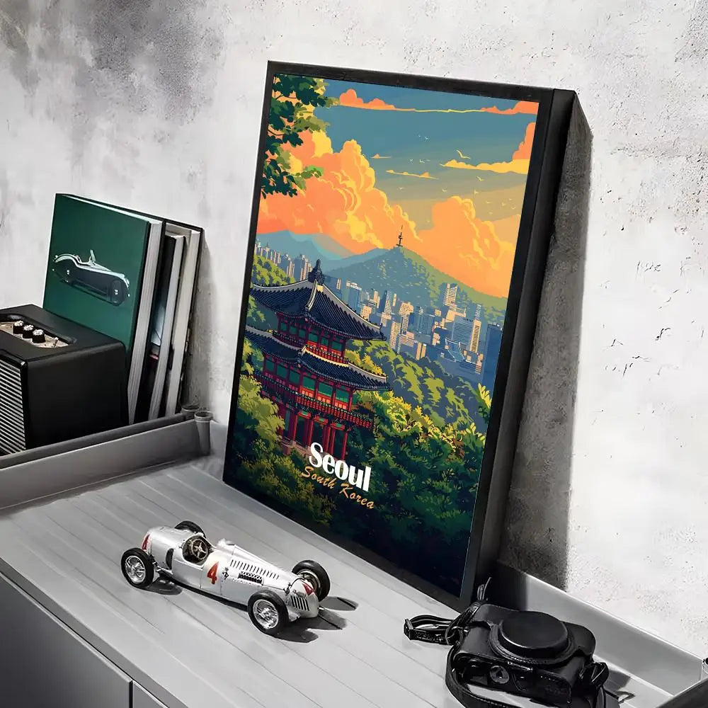 Travel Poster HD Self-Adhesive Wall Stickers Mural Painting｜Decals for Bedroom & Living Room｜Home Decor Gift