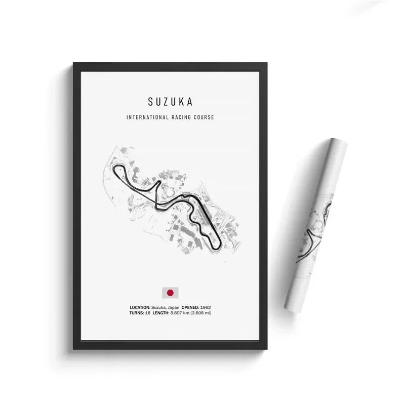 F1 Track Circuit Posters Imola Monaco Formula 1 GP Canvas Painting  Nordic Motorsport Wall Art Picture Room Decor Unframed