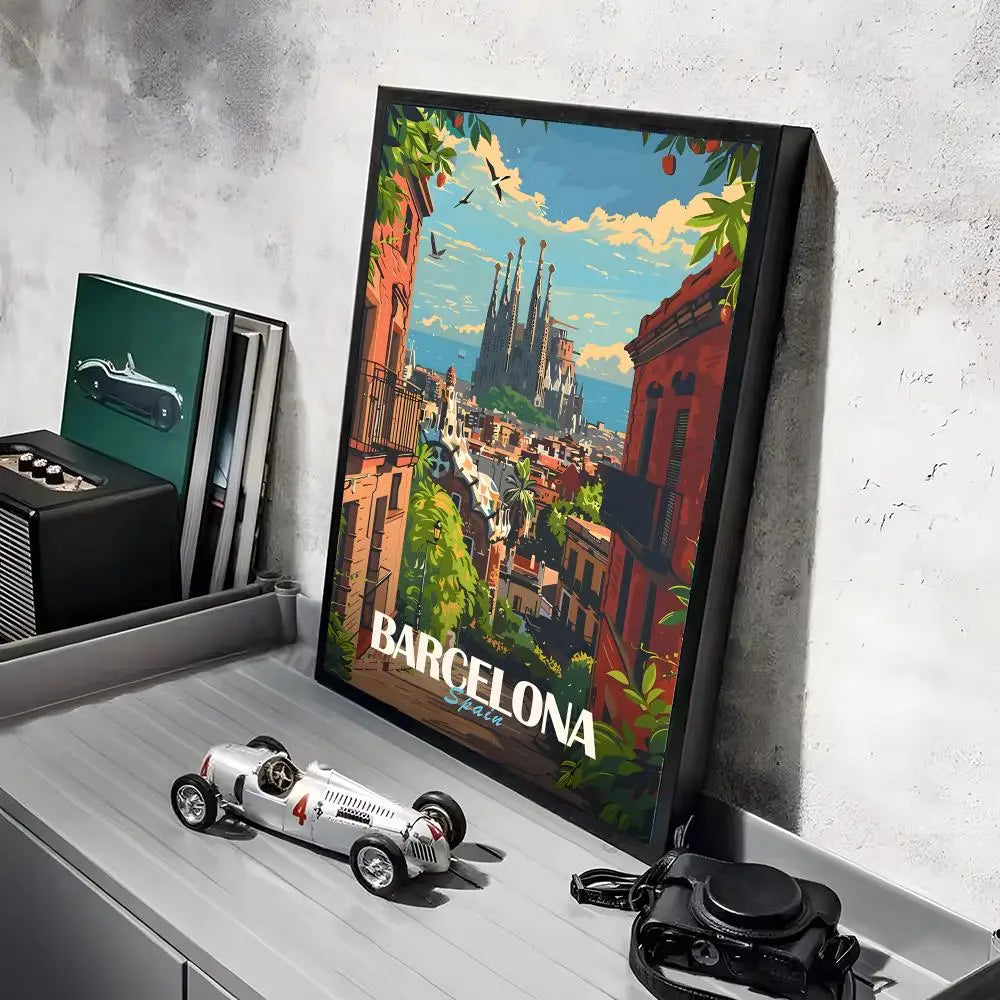 Travel Poster HD Self-Adhesive Wall Stickers Mural Painting｜Decals for Bedroom & Living Room｜Home Decor Gift