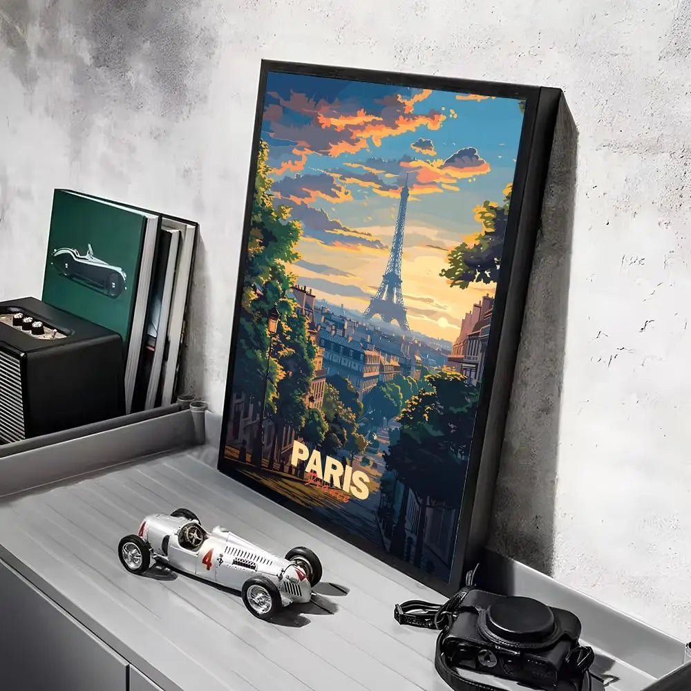 Travel Poster HD Self-Adhesive Wall Stickers Mural Painting｜Decals for Bedroom & Living Room｜Home Decor Gift