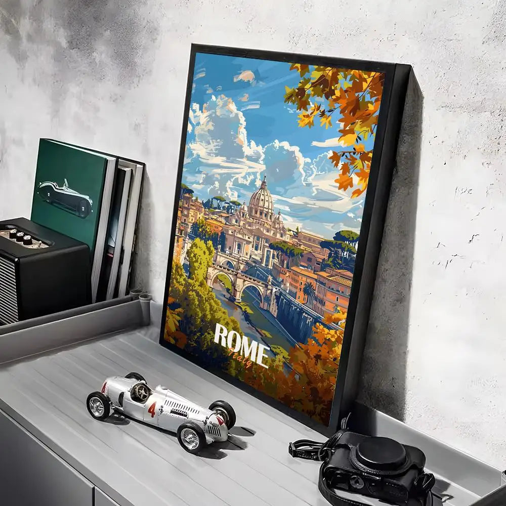 Travel Poster HD Self-Adhesive Wall Stickers Mural Painting｜Decals for Bedroom & Living Room｜Home Decor Gift