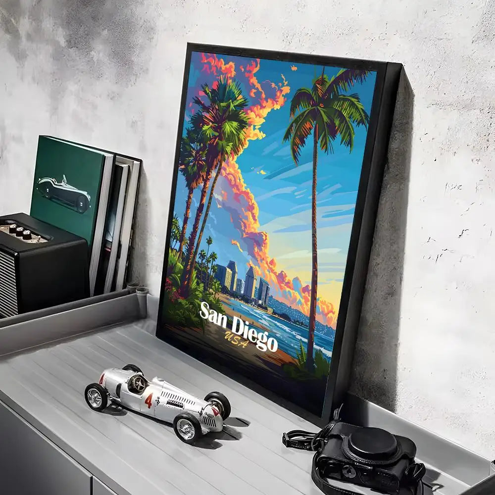 Travel Poster HD Self-Adhesive Wall Stickers Mural Painting｜Decals for Bedroom & Living Room｜Home Decor Gift