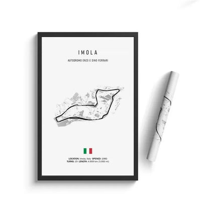 F1 Track Circuit Posters Imola Monaco Formula 1 GP Canvas Painting  Nordic Motorsport Wall Art Picture Room Decor Unframed