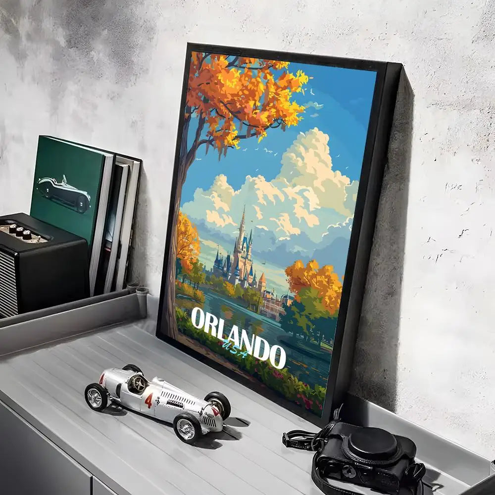 Travel Poster HD Self-Adhesive Wall Stickers Mural Painting｜Decals for Bedroom & Living Room｜Home Decor Gift