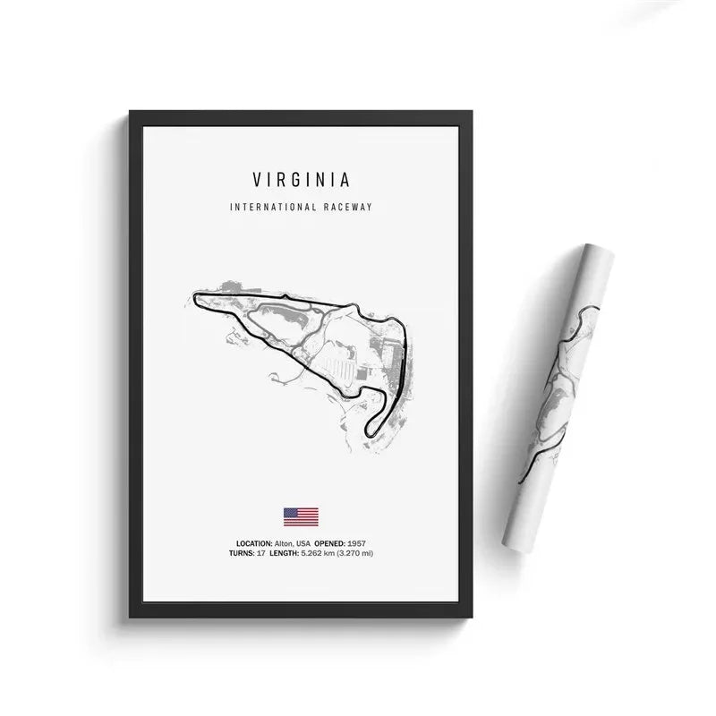 F1 Track Circuit Posters Imola Monaco Formula 1 GP Canvas Painting  Nordic Motorsport Wall Art Picture Room Decor Unframed